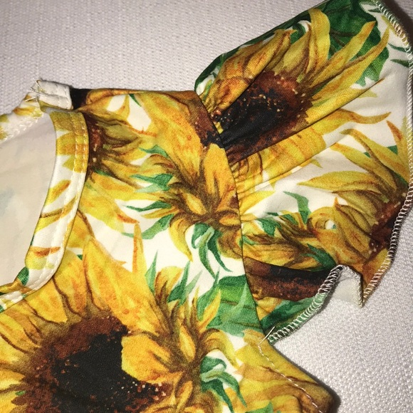 Sunflower Boutique Dress Girls Yellow Green - Picture 4 of 5